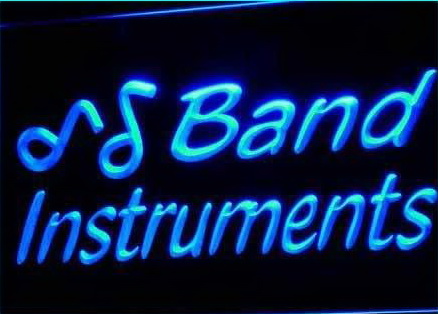Band Instruments Music Rock n Roll Light Sign